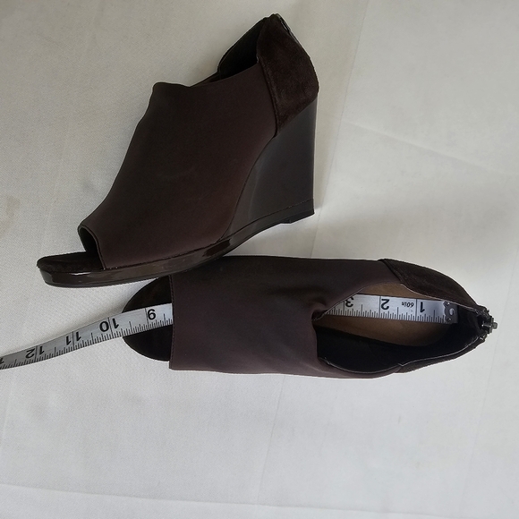 Donald J Pliner Shoe Hanna Open Toe Wedge Ankle Bootie Zip 3.5" Heel Size 7.5M - Picture 10 of 11